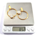 Clay Shamballa Crystal Earring Gold Stud Earrings For Lady